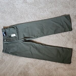 Express Green Straight-Leg Pants